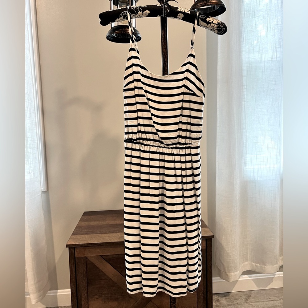 Old Navy Dress - White with Navy Blue Stripes - Women’s XS